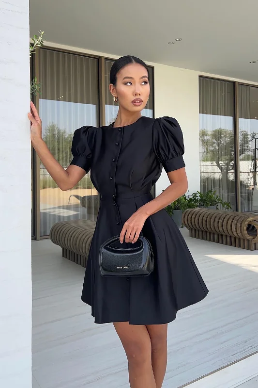 Closeout Button Front Mini Dress