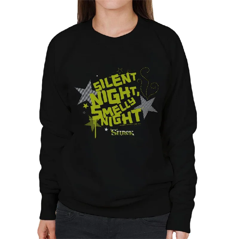 warm workout hoodieShrek Christmas Silent Night Smelly Night Women's Sweatshirt