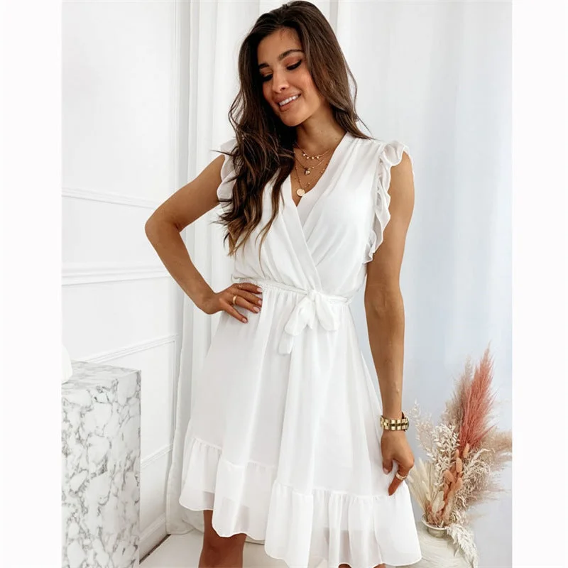 Midnight Sale casual midi dressRafi Cotton Pocketed Puff Sleeve Babydoll Tunic - Off White