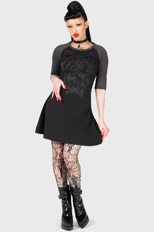 Buy Now Bad 2 The Bone Raglan Dress - Resurrect