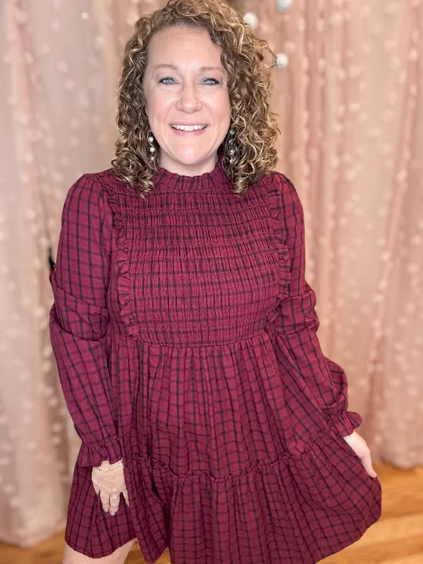Inventory Reduction Pretty On Point Plaid Mini Dress