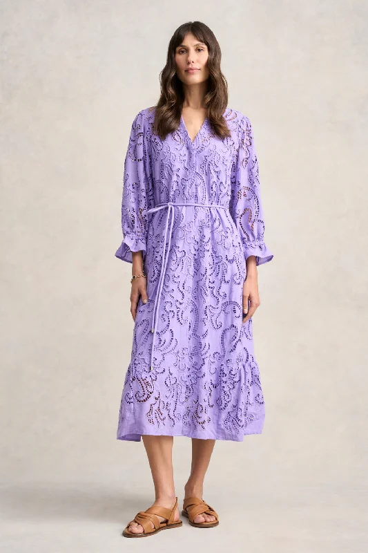 Best Bargains sleeveless dressBroderie Lace Dress - Lilac