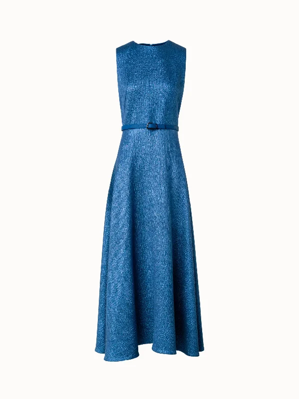 Special Price relaxed fit dressWool Silk Lurex Midi Dress