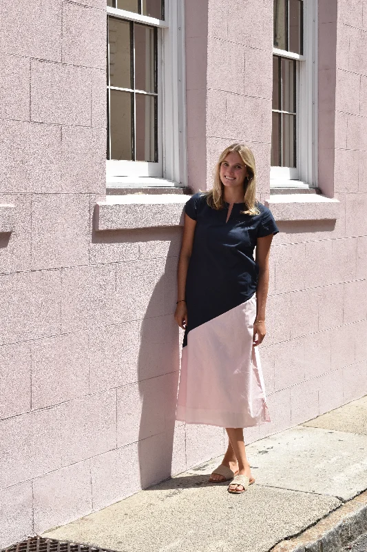 Price Drop Alert Sara Maxi Dress Short Sleeve Navy/Pink