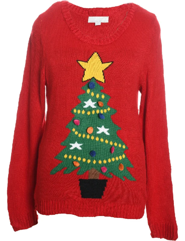 Amazing Deals Christmas Tree Print Jumper - XL
