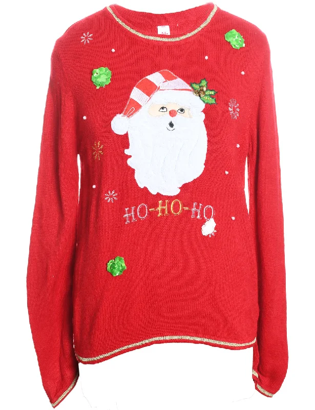 Act Fast Santa Claus Christmas Jumper - M