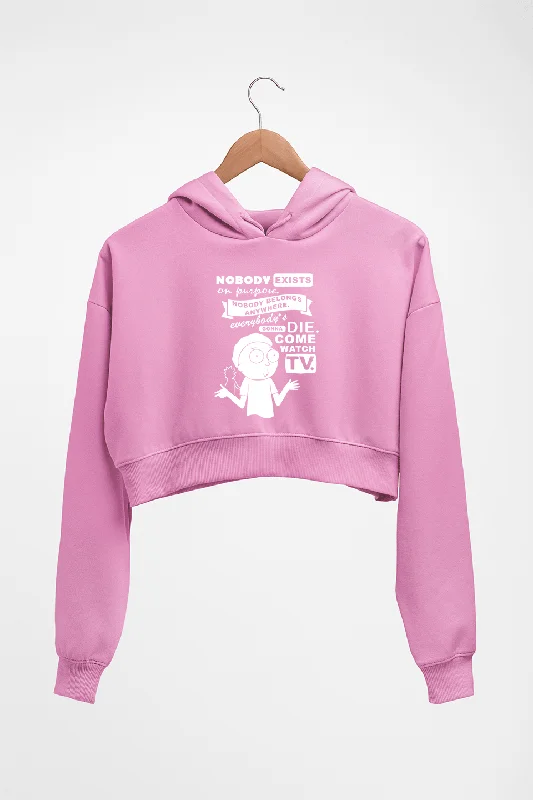 Discount Extravaganza casual hoodie for fallRick and Morty Crop HOODIE FOR WOMEN