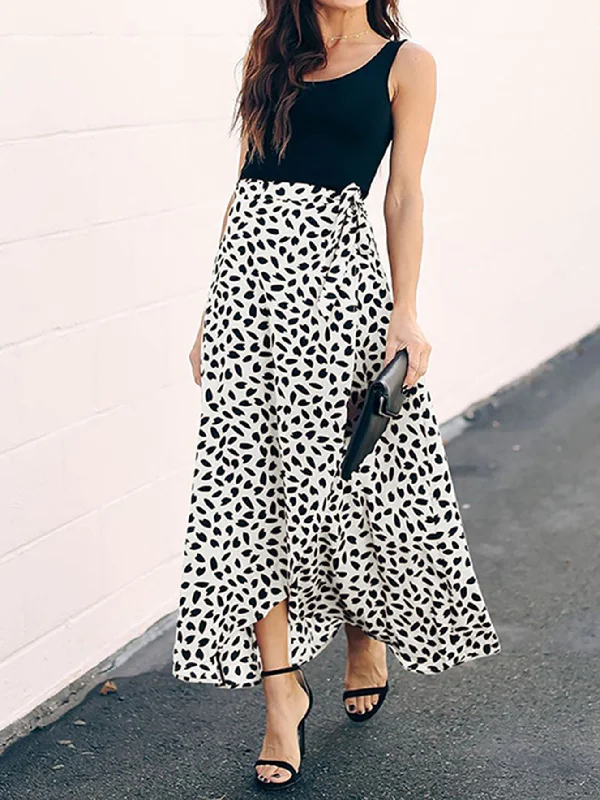 Amazing Deals spaghetti strap dressKittenAlarm - Plus Size Slit Floral printing Skirt