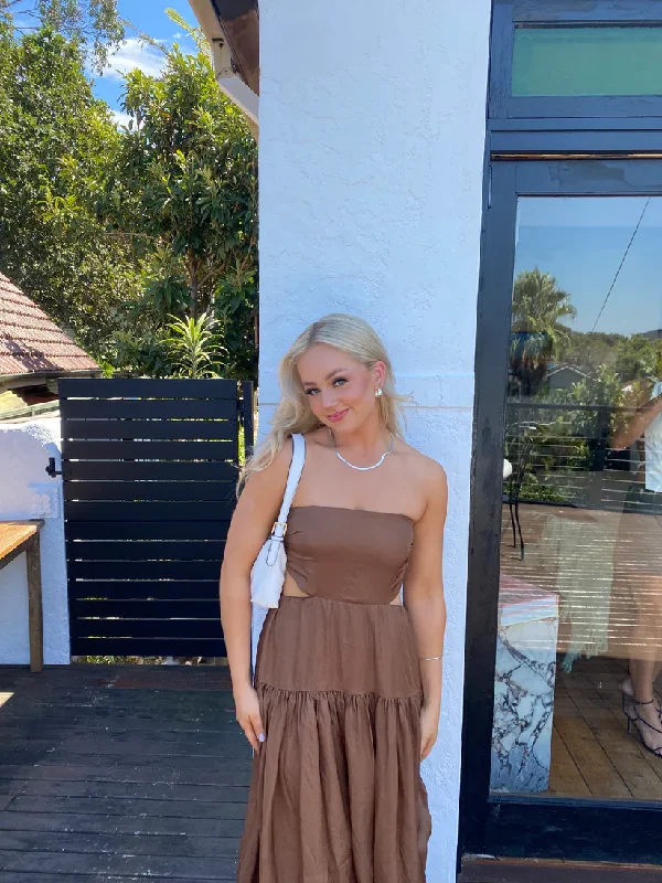 New Deals elegant evening dressStrapless A-Line Backless Cute Long Party Dress, DP2352 New Deals elegant evening dressStrapless A-Line Backless Cute Long Party Dress, DP2352
