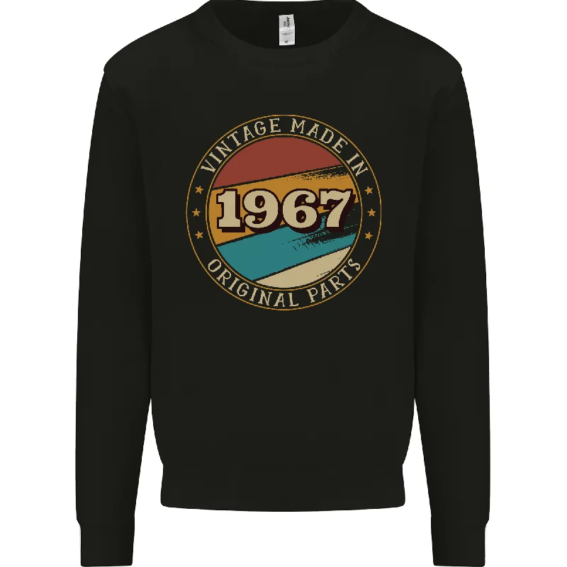 Midnight Madness warm athletic hoodie57th Birthday  Vintage Made In 1967 Mens Sweatshirt Jumper