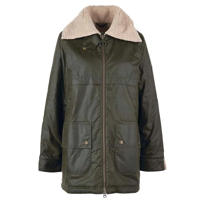 classic bomber jacketBarbour Pine Ladies Wax Jacket - Archive Olive