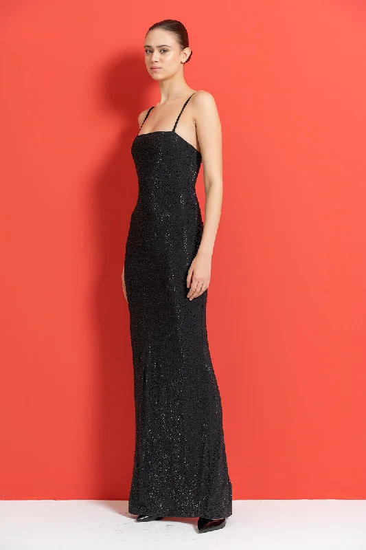 Members Only LIZA BLACK LONG DRESS