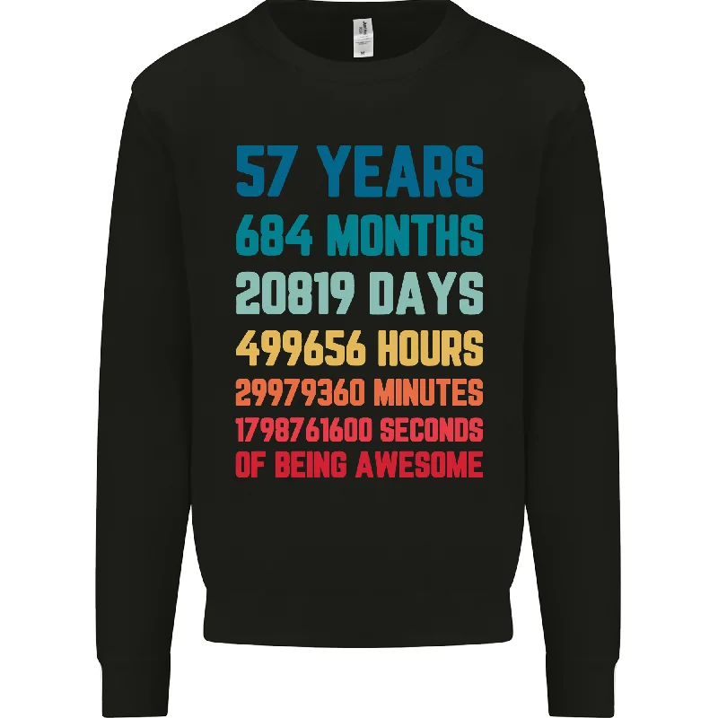Clearance Items premium gym hoodie57th Birthday 57 Year Old Men's Sweatshirt Jumper