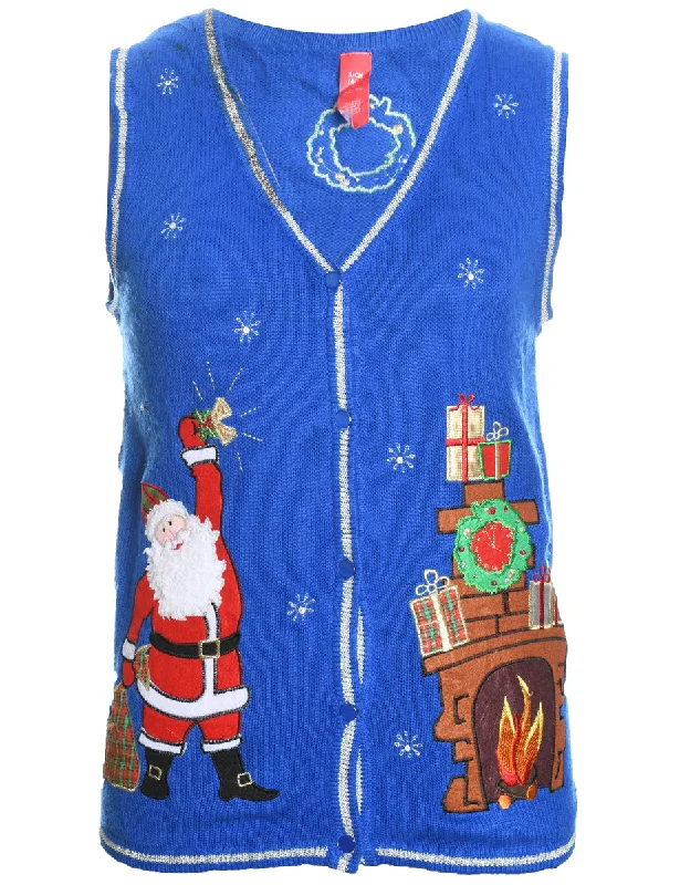 Season Finale Sale Santa Claus Christmas Sweater Vest - S