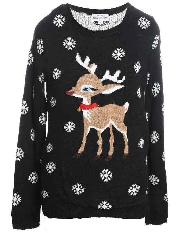 New Markdowns Reindeer Christmas Jumper - L
