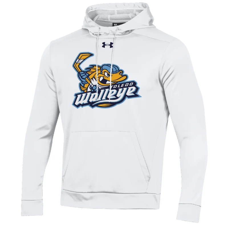 sleek sports hoodieToledo Walleye Primary Logo White Armour Fleece Hood