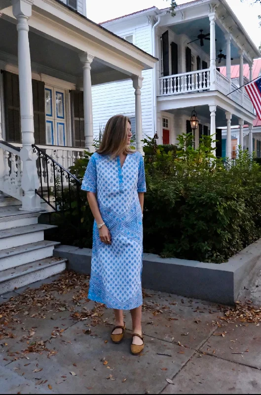 Get It Before It’s Gone Diane Midi Dress Sky Blue Bandana