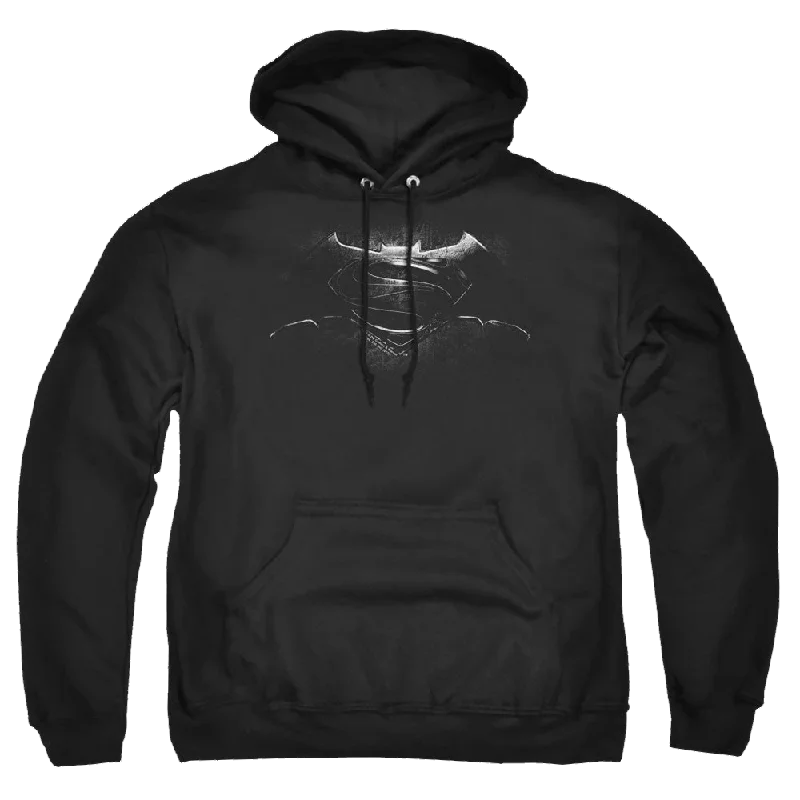 Final Markdown trendy hooded sweatshirtBatman v Superman Bw Logo - Pullover Hoodie