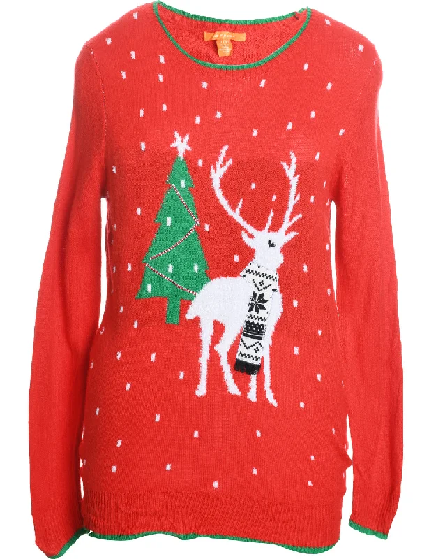 The Best Prices Red Christmas Jumper - L