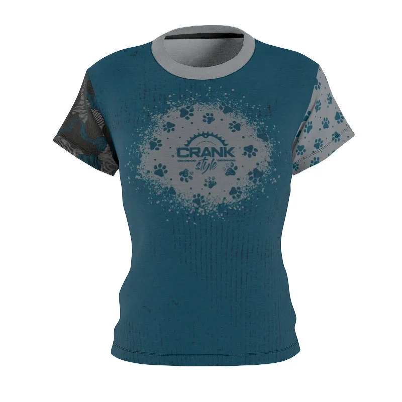 Super Sale stylish sports hoodieWomen's Camo & Doggie Print MTB Jersey