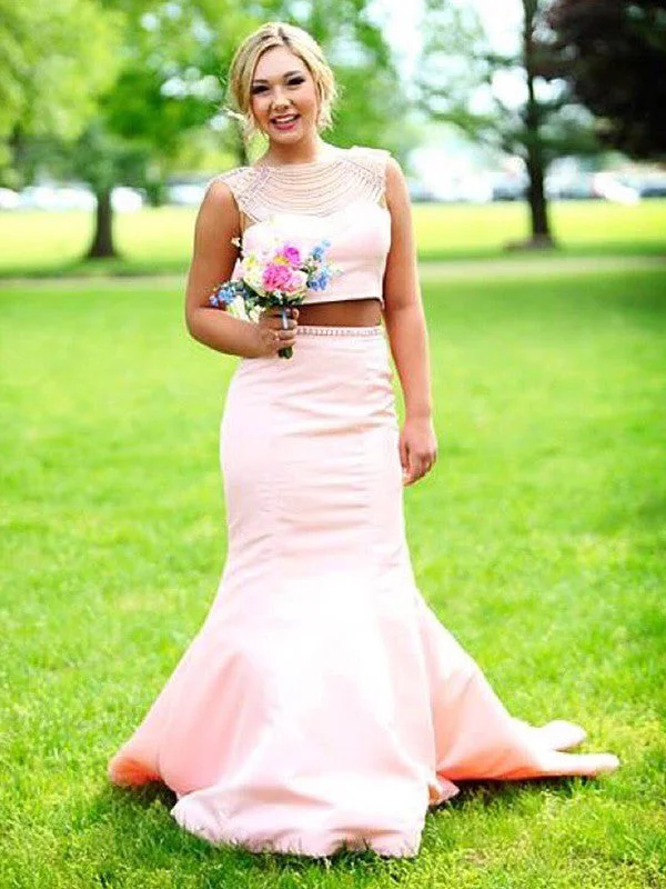 Today’s Special Beading Long Prom Dress Mermaid Two Pieces Prom Dress/Evening Dress MK588
