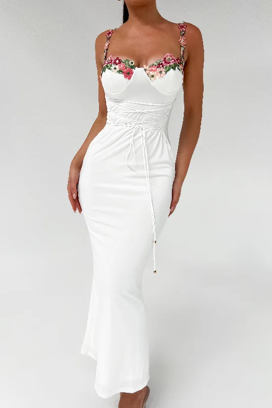 Online Only cocktail party dressZONDA DRESS - WHITE