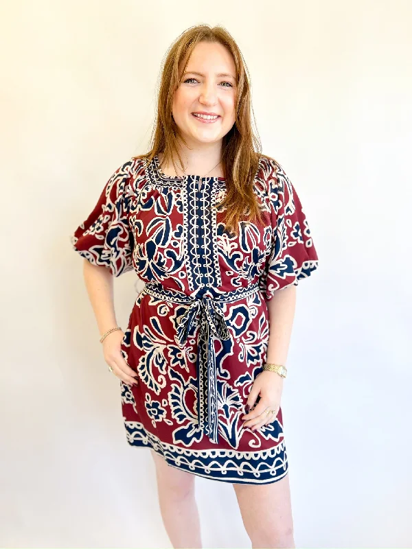 Fantastic Offers draped dressArya Stencil Print Dress