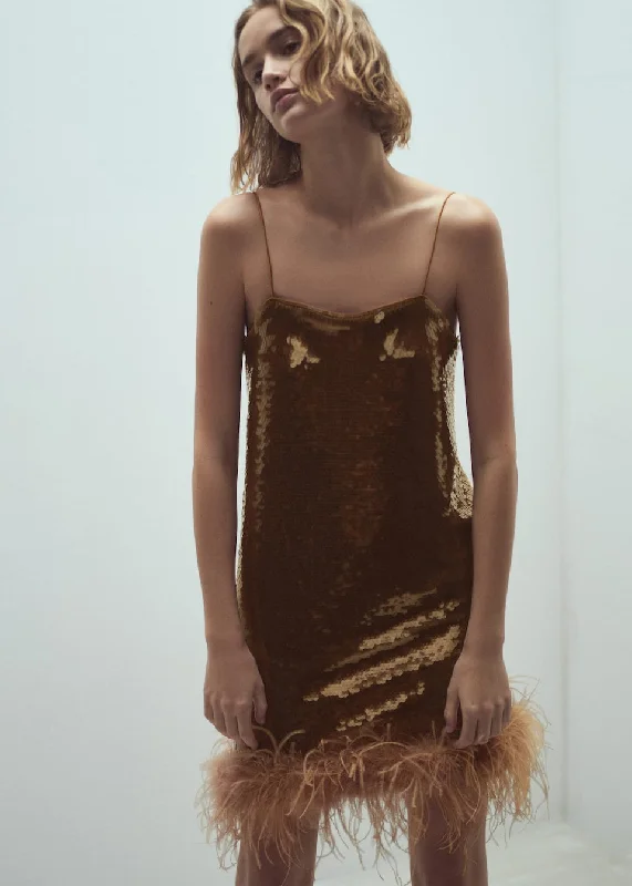 Price Slash MNG CAPSULE BROWN DRESS