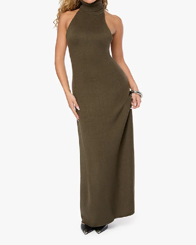 Early Access off-shoulder dressOpen Back Halter Maxi Dress