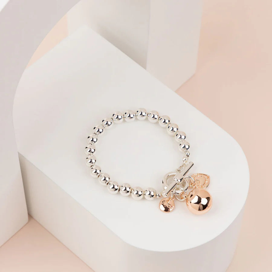 office dressLimited Edition | Silver & Rose Gold Ball Bracelet