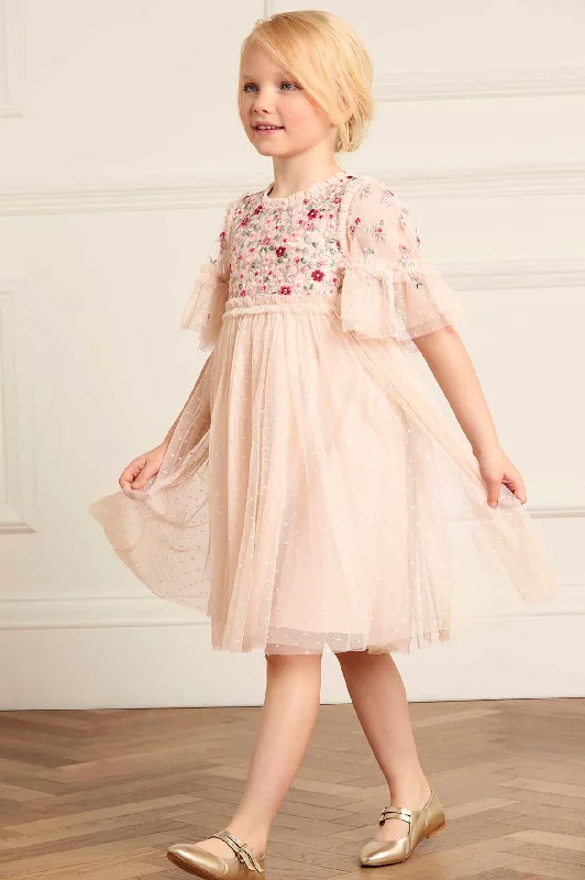 Super Deal Lunaria Wreath Bodice Kids Dress