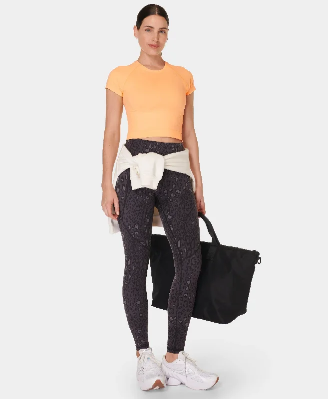 Weekend Deal Athlete Crop Seamless Workout Sb8996 Sunny-Orange