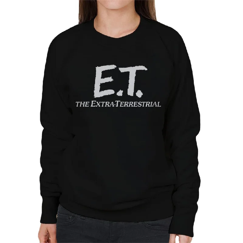 performance hoodie for gymE.T. Retro Text Logo Women's Sweatshirt