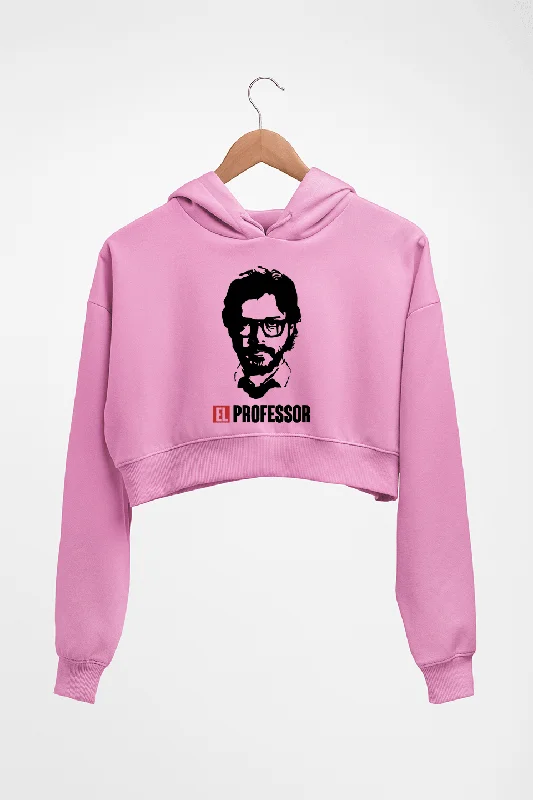 zip-up hoodieMoney Heist The Professor Crop HOODIE FOR WOMEN