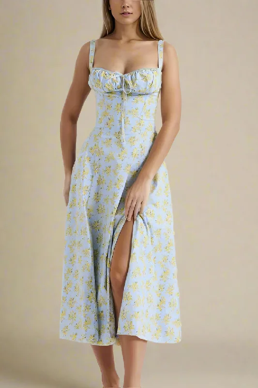 boho dressTaylor Bodycon Day Midi Dress - Sky Blue