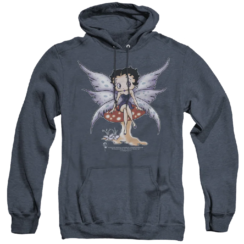 fleece hoodieBetty Boop Mushroom Fairy - Heather Pullover Hoodie