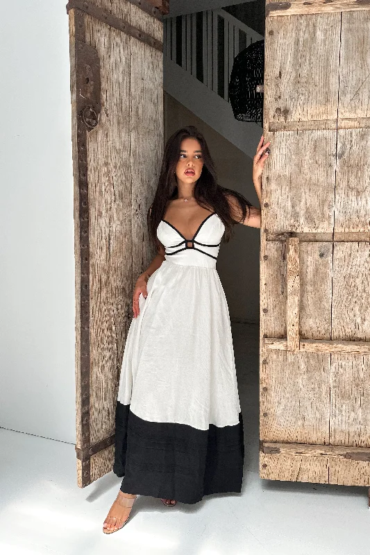 Midnight Madness summer floral dressBEST FOR YOU DRESS - BEIGE