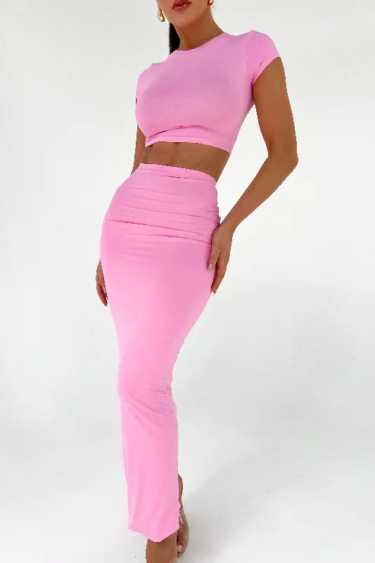 Mega Sale chic slip dressLU LU SET - PINK