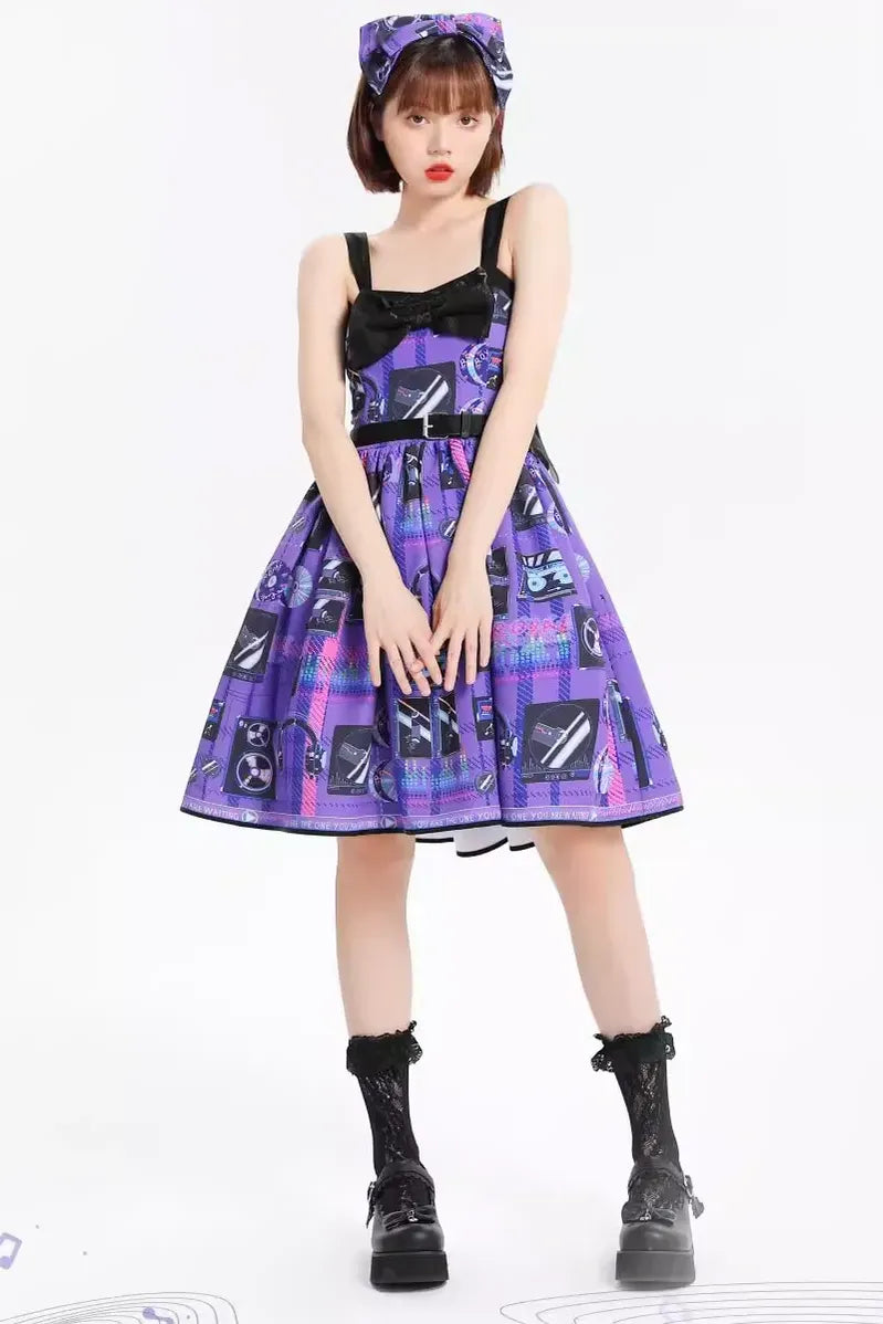 playful dress(BFM)Royal Fairy Tale~Daily Lolita JSK Dress Disco Print Dress Sweet Cool JSK