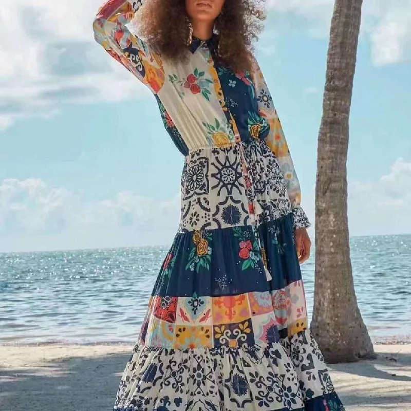 Price Blitz comfy maxi dressKittenAlarm - Choire Allover Print Maxi A-line Dress