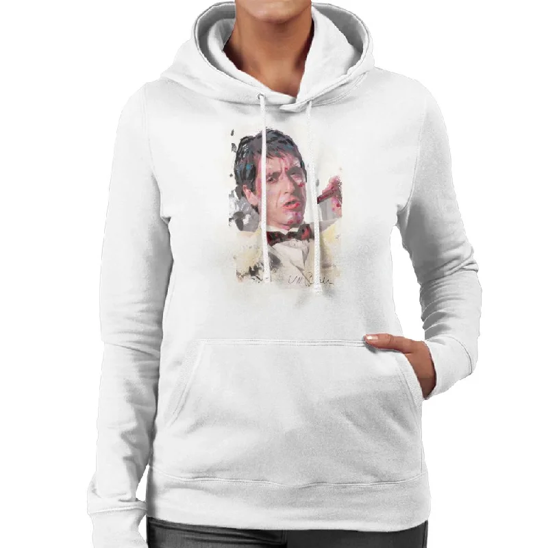 Year-End Clearance trendy gym wear hoodieSidney Maurer Original Portrait Of Al Pacino Scarface Tuxedo Women's Hooded Sweatshirt Year-End Clearance trendy gym wear hoodieSidney Maurer Original Portrait Of Al Pacino Scarface Tuxedo Women's Hooded Sweatshirt