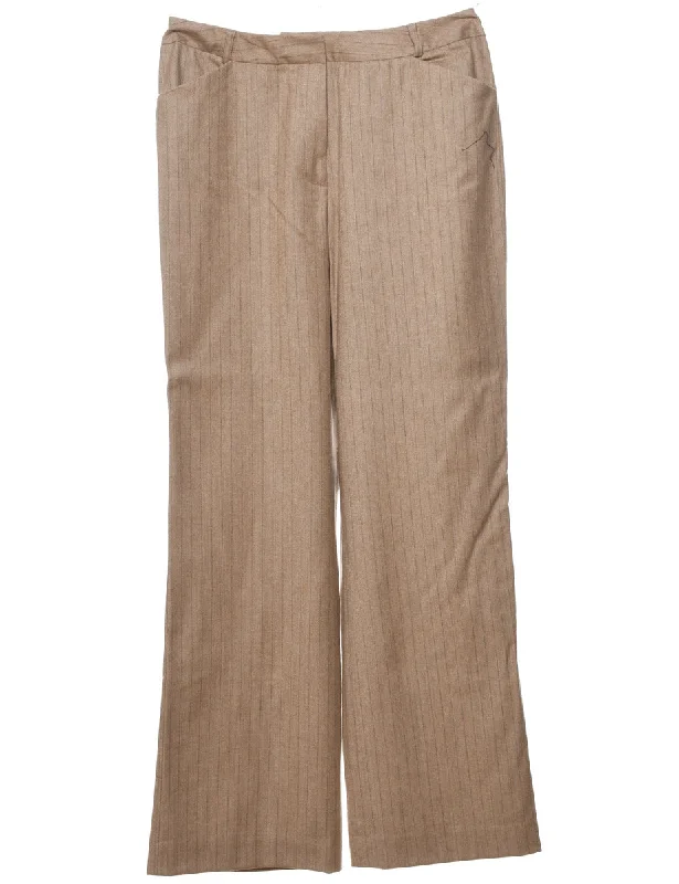 contemporary trench coatStriped Light Brown Trousers - W30 L32