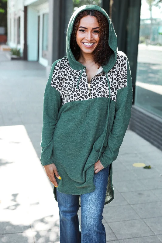 Exclusive Online Offer Olive Animal Hacci Hooded Sweater