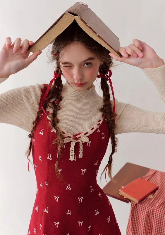 Special Discount Strawberry Newspaper Office Dress