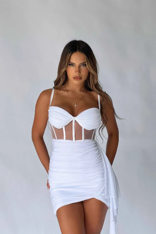 Buy More, Save More office dressENDLESS  DRESS - WHITE