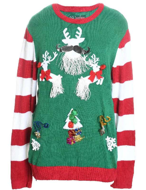 Clearance Event Reindeer Christmas Jumper - XL