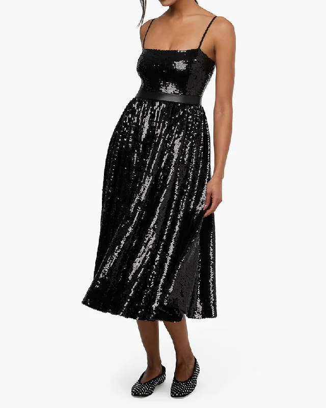 Bargain Blast v-neck dressSequin Midi Dress