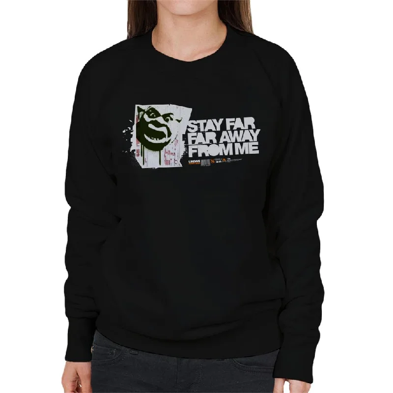 long-sleeve athletic hoodieShrek Stay Far Far Away From Me Women's Sweatshirt