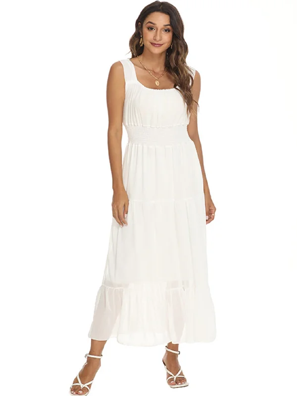 Must-Have Deals one-shoulder dressKittenAlarm - Smocked Waist Maxi Dress