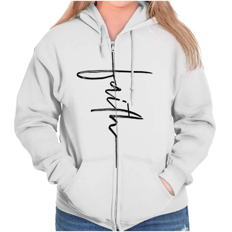 Deal Explosion casual zip-up sweatshirtFaith Fashion Zip Hoodie